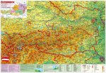 Österreich National- u. Naturparks mit UNESCO Welterbestätten mit Metallbeleistung. Laminiert. beschreib- und abwischbar - gerollt im Kartonrohr
