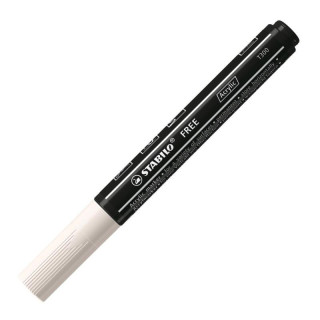 Akrylový popisovač STABILO FREE Acrylic - kulatý hrot 2-3 mm - bílá (Hračka)