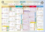 Calendrier familial catholique romain 2025 petit format