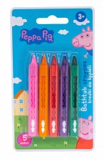 Kredki świecowe do kąpieli Peppa Pig 5 kolorów blister