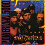 POWERMAN 5000  MEGA!! KUNG FU RADIO / BLUE WITH BLACK SWIRL VINYL -COLOURED-