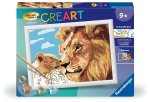 Ravensburger CreArt - Malen nach Zahlen 23995 - Löwe mit Baby - ab 9 Jahren
