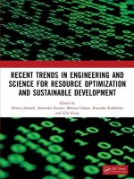 Recent Trends In Engineering and Science for Resource Optimization and Sustainable Development