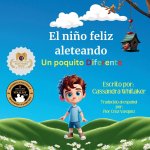 El ni?o feliz aleteando