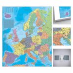 Europa Organisationskarte politisch zum Pinnen auf EasyPrint - Platte mit Wandhalterung