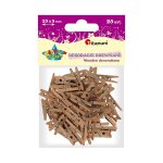 Klamerki drewniane naturalne. 3x25mm. 25 sztuk