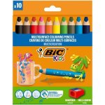Kredki ołówkowe BIC Kids Multisurface z temperówką pudełko 10+1szt