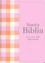 Biblia Rvr 1960 Compacta Símil Piel Cuadros Rosa Claro (Bible Rvr 1960 Compact Size Leatherlike Light Pink Checked Pattern (Spanish Edition)