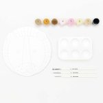 Malen nach Zahlen Set, Löwe, FSC 100%, Inhalt: 1 Malkarton, 8 Acrylfarben für ein Motiv, 3 Pinsel, 1 Malpalette