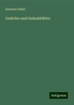Gedichte und Gedenkblätter