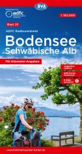 ADFC-Radtourenkarte 25 Bodensee Schwäbische Alb 1:150.000, reiß- und wetterfest, E-Bike geeignet, GPS-Tracks Download