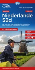 ADFC-Radtourenkarte NL 2 Niederlande Süd 1:150.000, reiß- und wetterfest, E-Bike geeignet, GPS-Tracks Download, mit Knotenpunkten, mit Bett+Bike Symbo