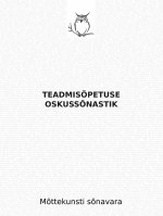 Teadmisõpetuse oskussõnastik. epistemoloogia leksikon