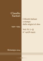 I libretti italiani a stampa dalle origini al 1800. Catalogo analitico con 16 indici