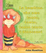 bambina che ama tanto, tanto, tanto tanto i dinosauri