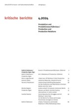 Kritische Berichte : Zeitschrift für Kunst- und Kulturwissenschaften / Jahrgang                52, Heft 4.2024