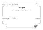 Imago, partition pour clarinette en si bémol, violoncelle et piano