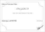 Chrysalis 2, partition pour clarinette basse et marimba