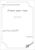 Chant pour Inès, partition pour piano