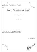 Sur le nom d’Éloi, partition pour piano