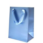 Geschenktüte Metallic Blau, M, FSC MIX