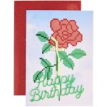 3D-Grußkarte La Vie en Rose, Happy Birthday, B6 FSC MIX