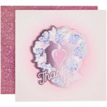 3D-Grußkarte La Vie en Rose, Thank You, 14 x 14 cm FSC MIX