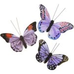 Schmetterling, Violettöne, 3 Stück