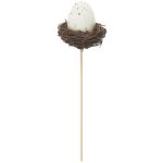 Picker Ei im Nest, Weiß