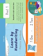 Learn by Handwriting, Practice Workbook - Numbers from 1 to 50 - Words and Numbers - Print, Level 1