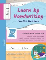 Learn by Handwriting, Practice Workbook - Numbers from 1 to 50 - Words and Numbers - Print, Level 2