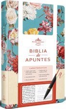 Biblia de Apuntes Rvr 1960 Tapa Dura, Azul Celeste Con Flores / Spanish Journalling Bible Rvr 1960 Hardcover Light Blue with Flowers