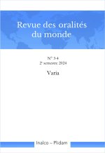 Revue des oralités du monde N. 3-4