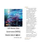 SAP Master Data Governance (MDG) - Master Data Migration  Guidline