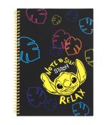 Kołobrulion A4 Disney Black Stitch plastikowa spirala 100 kartek wzór 1