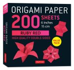 Origami Paper 200 Sheets Ruby Red 6 (15 CM)