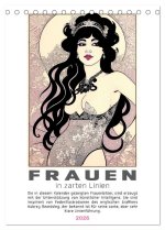 Frauen in zarten Linien (Tischkalender 2026 DIN A5 hoch), CALVENDO Monatskalender