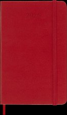 Moleskine 12 Monate Tageskalender 2026, Pocket/A6, 1 Tag = 1 Seite, Fester Einband, Scharlachrot