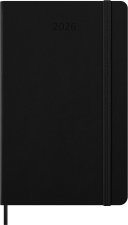 Moleskine 12 Monate Wochen Notizkalender 2026, Large/A5, 1 Wo = 1 Seite, rechts linierte Seite, fester Einband, Schwarz