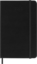 Moleskine 12 Monate Wochen Notizkalender 2026, Pocket/A6, 1 Wo = 1 Seite, rechts linierte Seite, fester Einband, Schwarz