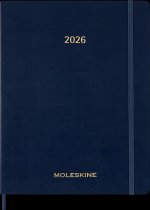 Moleskine 13 Monate Essential Wochenkalender, 1 Wo = 2 Seiten, vertikal, XXL, fester Einband, Saphirblau