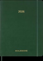 Moleskine 13 Monate Essential Wochenkalender, 1 Wo = 2 Seiten, vertikal, XXL, fester Einband, Myrtengrün