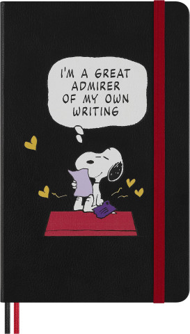 Moleskine Peanuts Snoopy Verehrer Notizbuch limitierte Ausgabe, L/A5, liniert, fester Einband, Schwarz ()