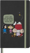 Moleskine Peanuts Gruppe Notizbuch limitierte Ausgabe, L/A5, liniert, fester Einband, Grau