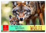 Wölfe - die Stimme der Wildnis (Wandkalender 2026 DIN A4 quer), CALVENDO Monatskalender