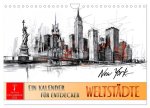 Weltstädte - ein Kalender für Entdecker (Wandkalender 2026 DIN A4 quer), CALVENDO Monatskalender