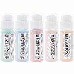 Squeeze Marker, 5x60ml Pastell Set (Puder / Hellrosa / Altrosa / Hellblau / Türkis)