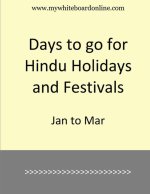 Days to go for Hindu Holidays and Festivals