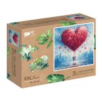 Drewniane puzzle. Miłość wisi w powietrzu