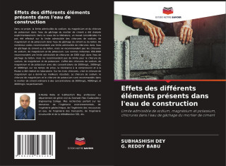 Effets des différents éléments présents dans l'eau de construction